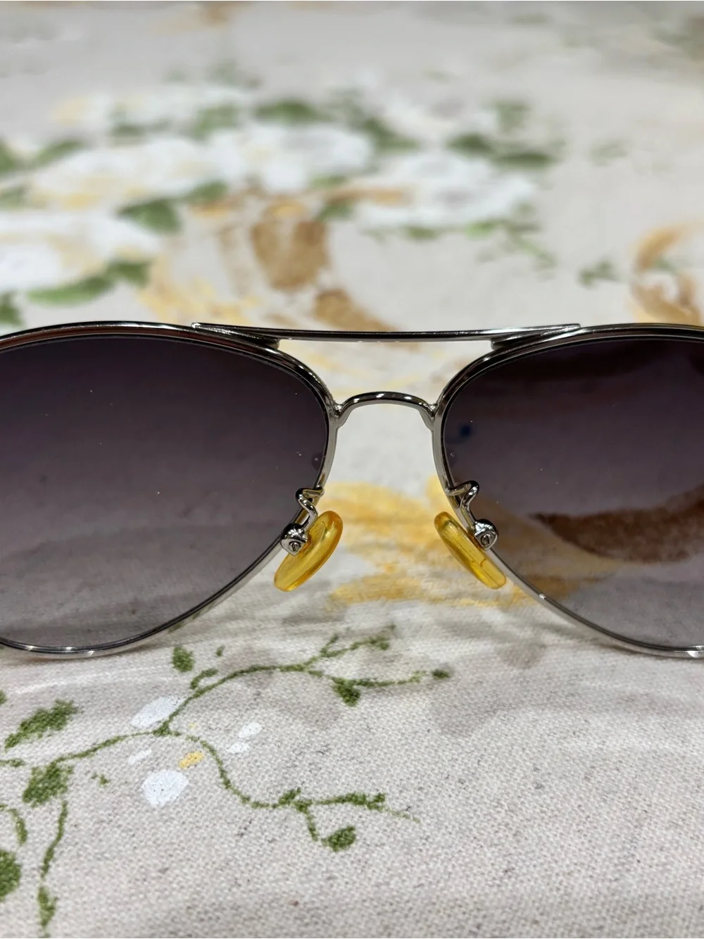 Toms Silver Frame Sunglasses with Black Gradient Lenses